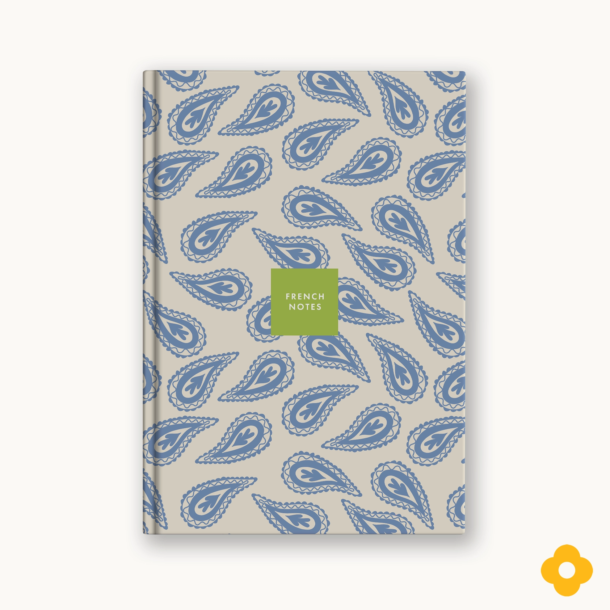 China Blue Paisley Personalised Notebook | A5 Hardcover with Plain or Lined Pages